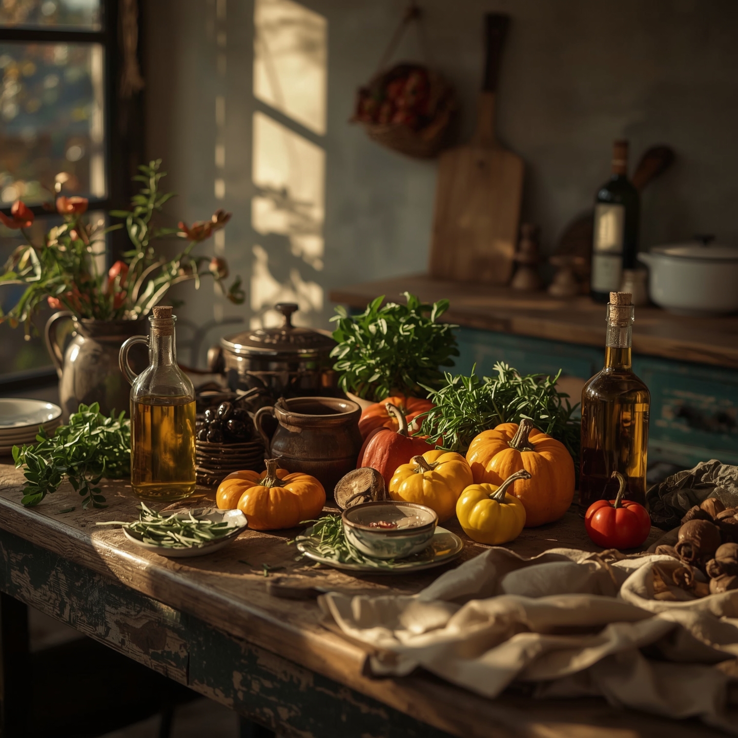 Lucid_Realism_Rustic_kitchen_scene_with_fresh_organic_ingredie_3